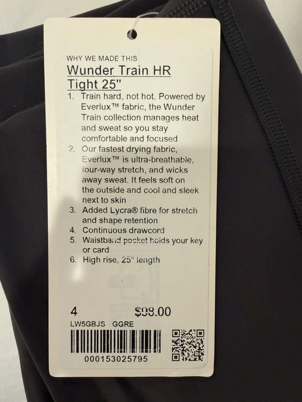 Wunder Train High Rise Tight 25” - Picture 3 of 4